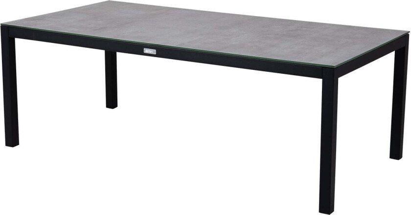 Belfort salongbord svart/grå Aluminium 70 X 140 3D-printet glassplate