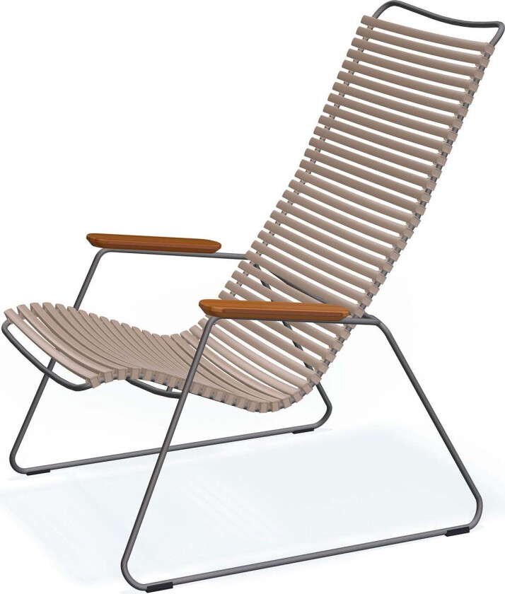 Click loungestol sandlamell bambus