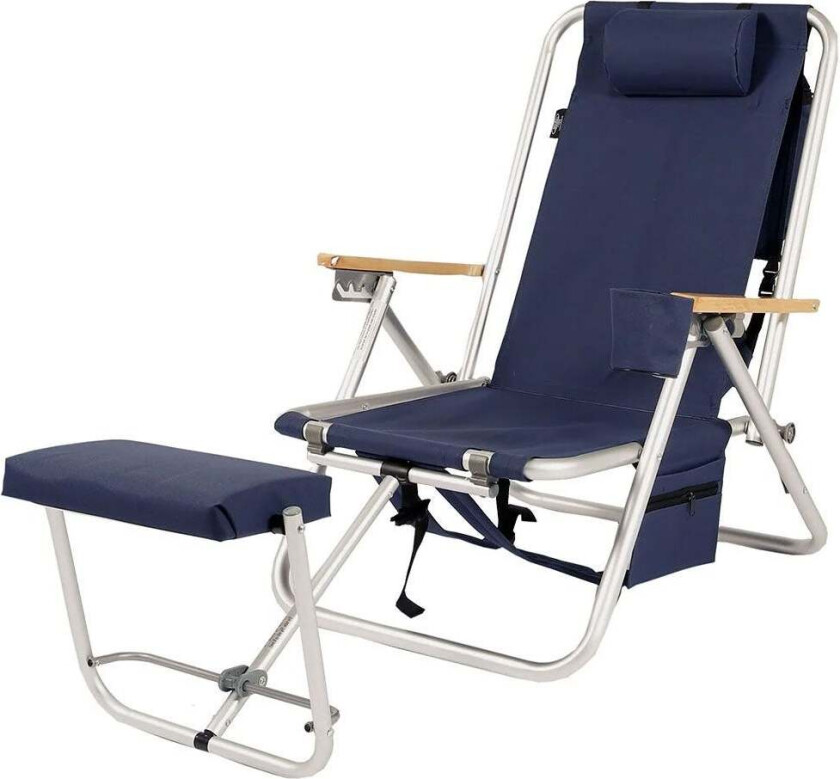 Roxy strandstol med kjølebag og mobil lomme blå