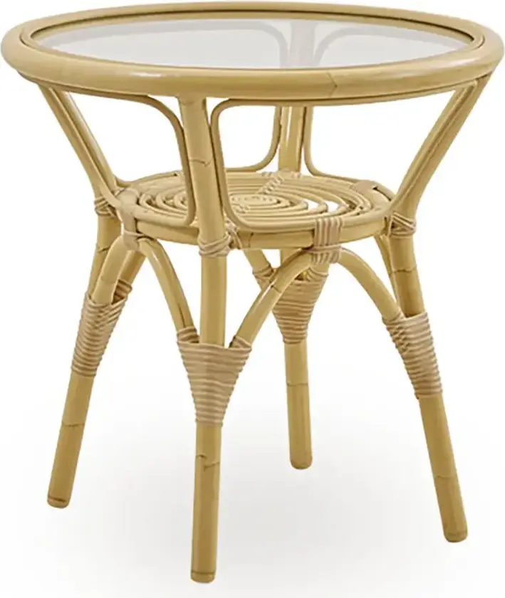 Tony sidebord m/glassplate kunstrotting Nature