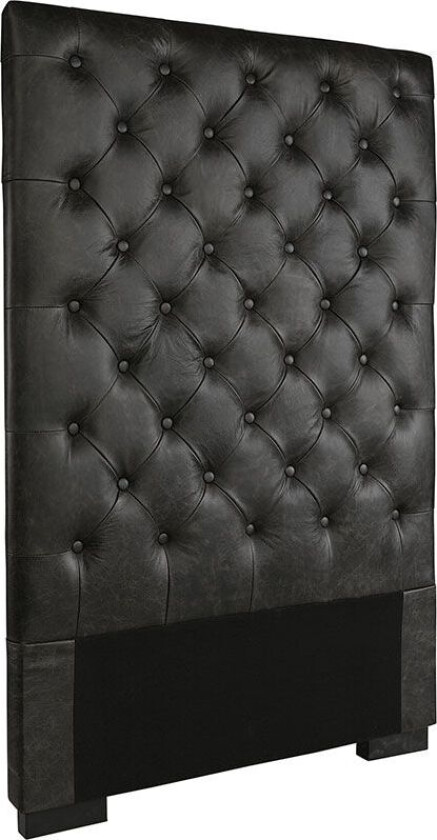 Vienna sengegavl 90 x 140 svart skinn