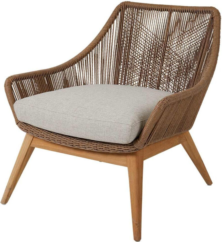 Hassel lenestol av teak/kunstrotting