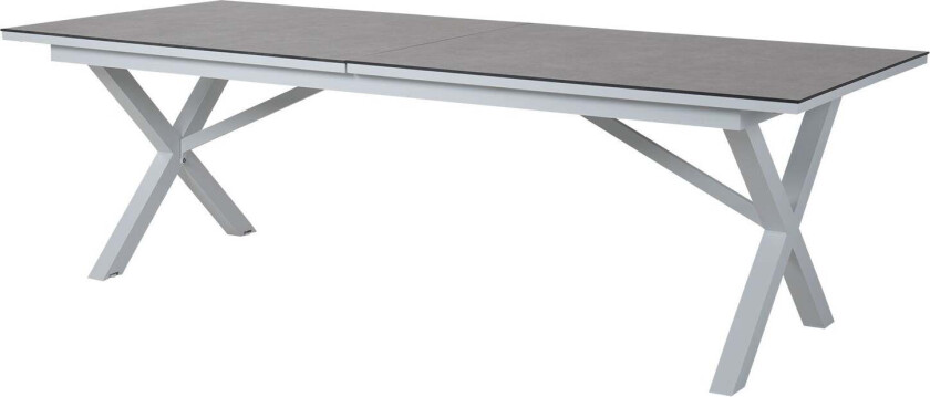 Hillmond uttrekkbart bord 100x238-297 cm hvit/grå