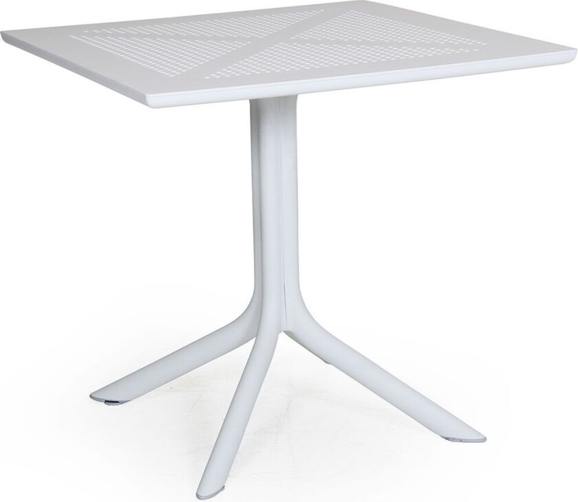 Clip spisebord 80 X 80 cm hvit