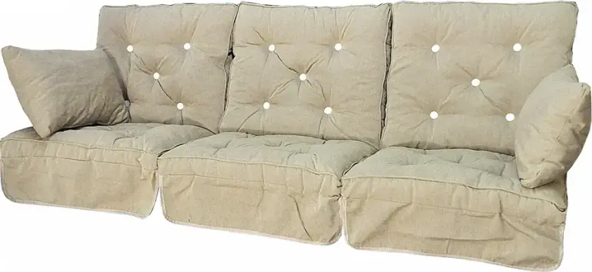 Hengekøyeputer med lav rygg Beige