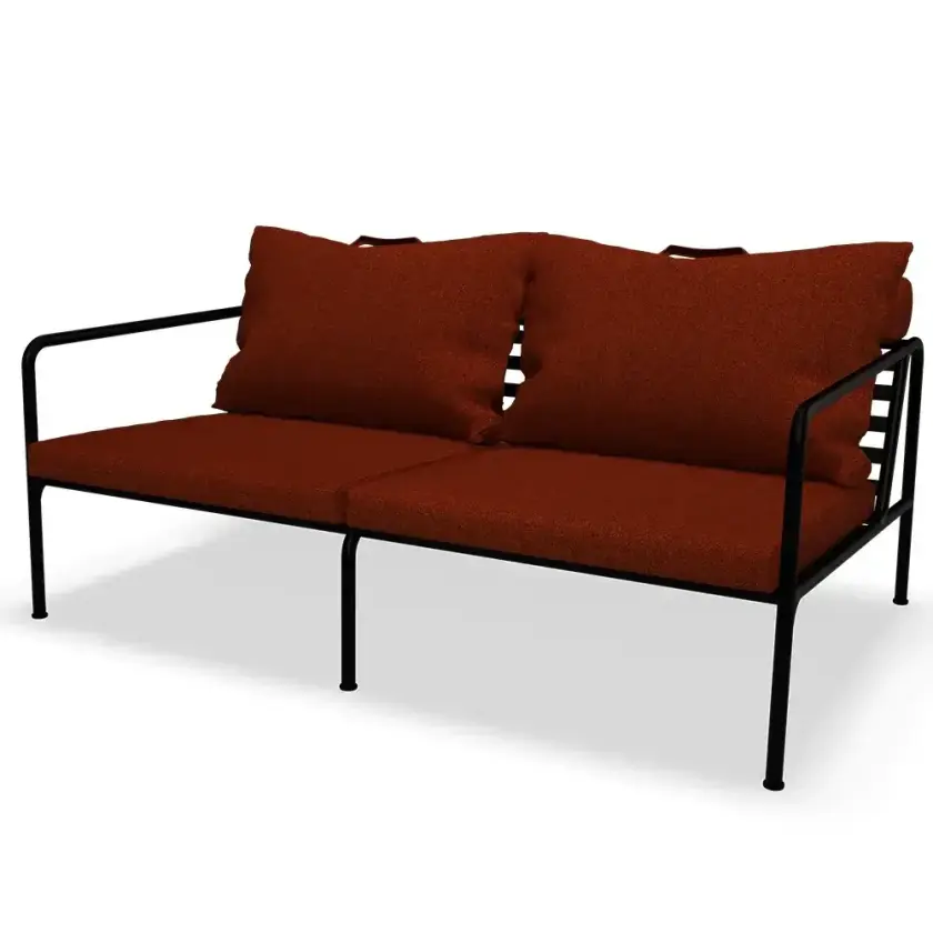 Avon 2-seters sofa Rust/Black