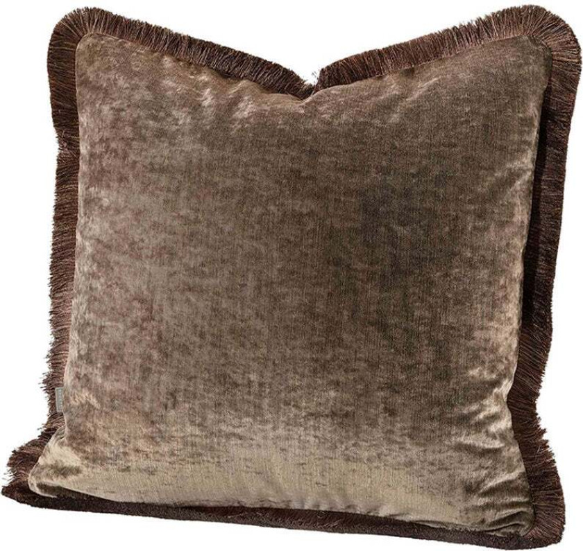 Garda Velvet Taupe putetrekk Fringe 50 X 50