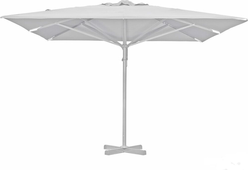 Paris aluminiumparasoll 400 X 400 cm / hvit