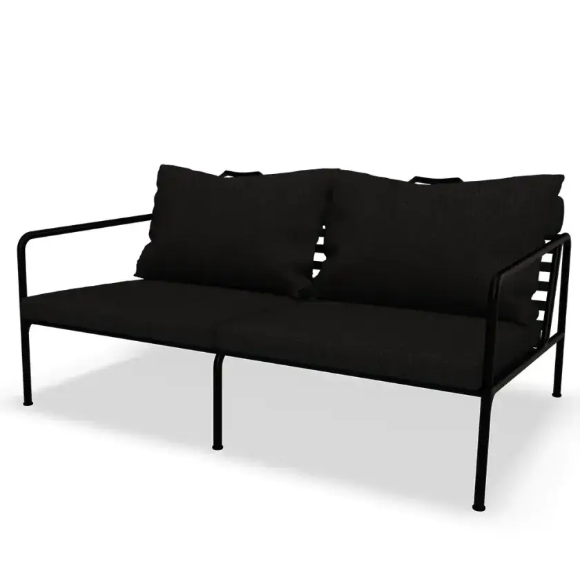 Avon 2-seters sofa Dark Grey/Black