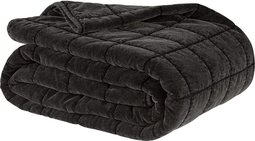 Posh sengeteppe 160X260 cm vasket svart