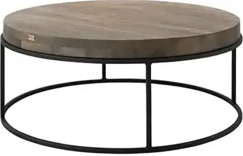 Salongbord Carlisle Ø 90 cm sølv Black