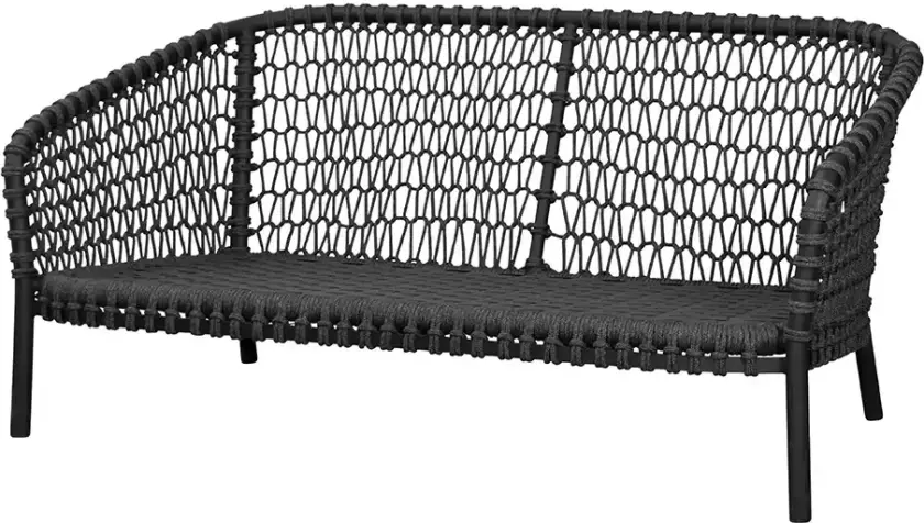 Ocean 2-seters sofa Dark grey Soft Rope