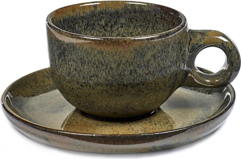 Surface kaffekopp med fat 13 cl Indi grey