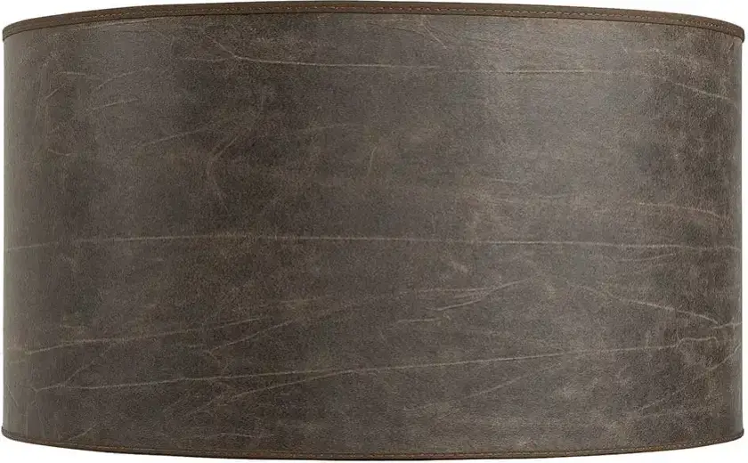 Lampeskjerm Cylinder Small Leather Pale Brown