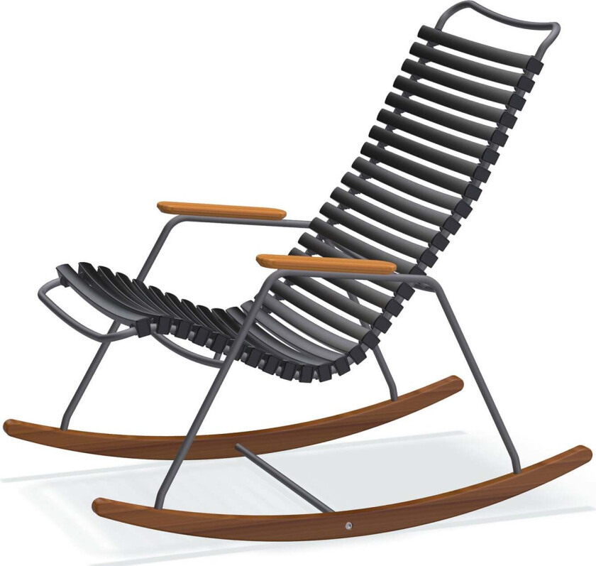 Click gyngestol barn svart/grå bambus