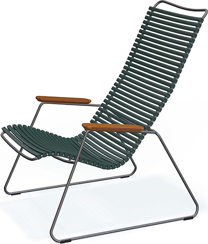 Click loungestol furu grønn/grå bambus