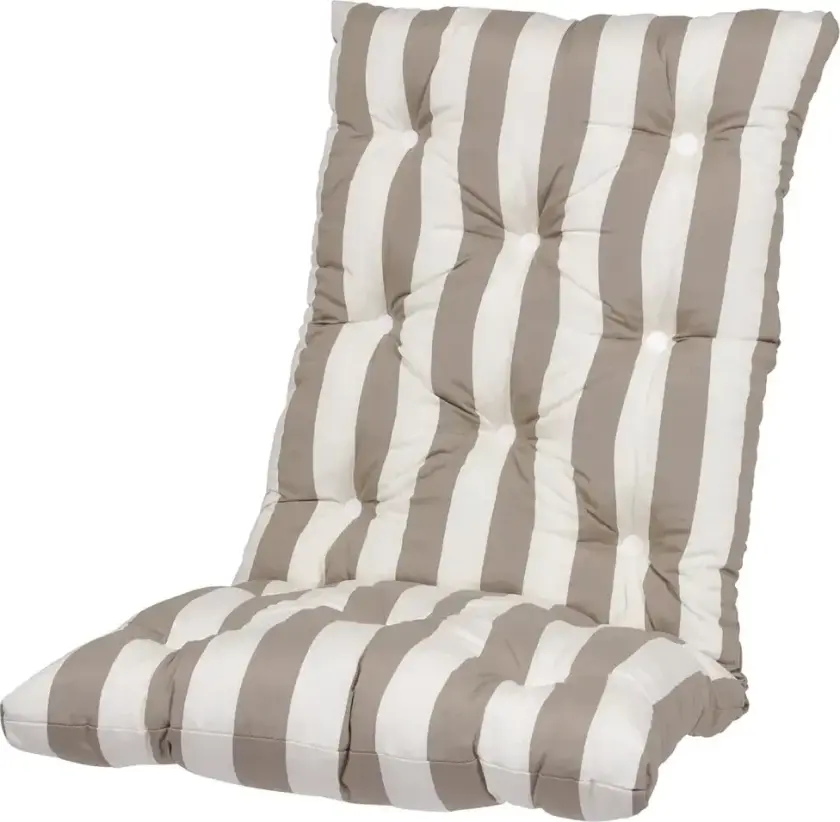 Högvik Høy Flockpute Stripet Taupe