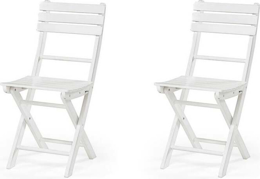 Bilde av Åre klappestol hvit akasie 2-pakke