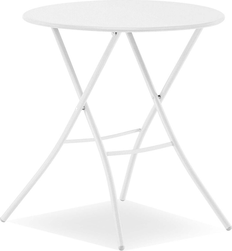 Sirio kafébord 67 cm hvit stål