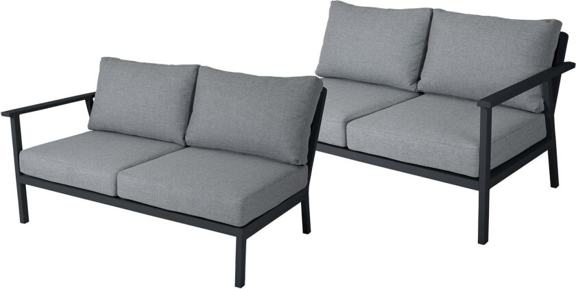 Samvaro høyre + venstre avslutning 2-seter antrasitt