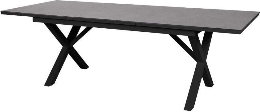 Hillmond Spisebord 100x166-226 cm svart/grå