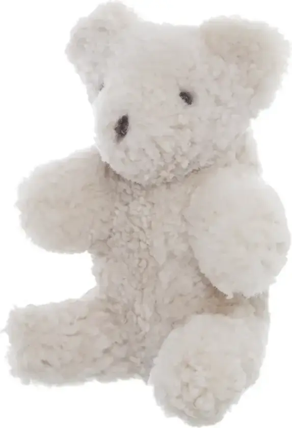 Curly Teddy 30x26x11 cm Pearl