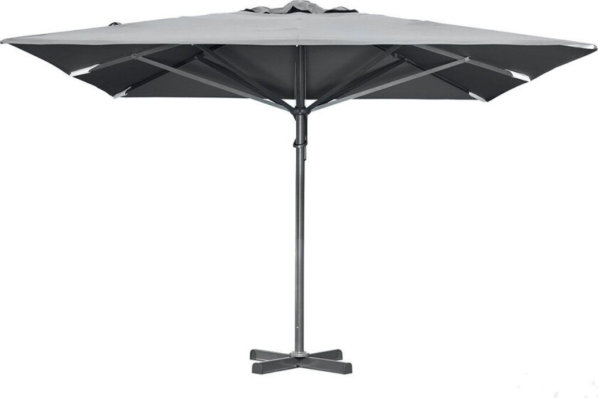 Paris aluminiumparasoll 400 X 400 cm grå/grå