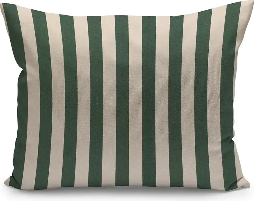 Barriere Ornamental pute 50x40 cm Lys aprikos/mørkgrønn stripe