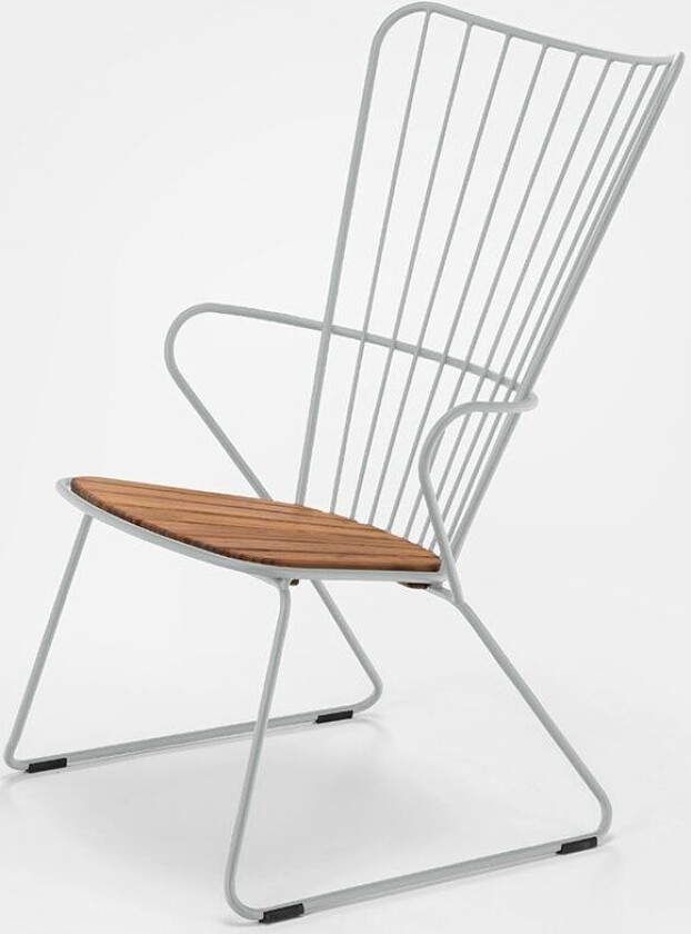 Paon loungestol hvit/taupe stål