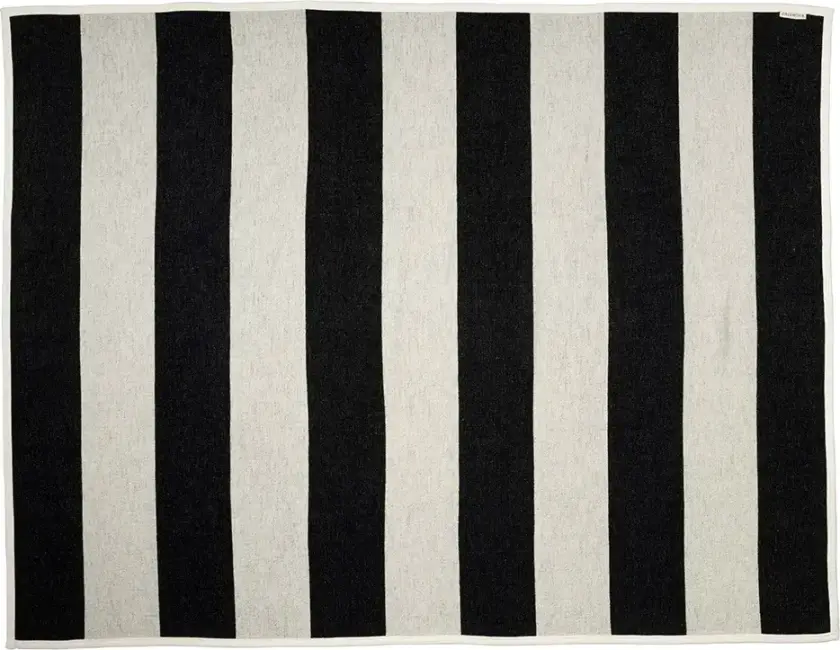 Bob pledd Black/ Vanilla 140 x 180 cm