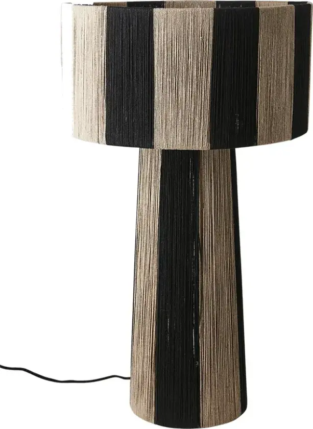 JULLAN bordlampe sort/natur 72 cm