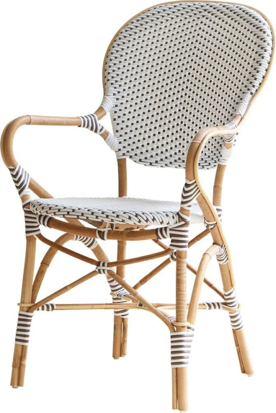 Isabell lenestol grå med hvit prikk