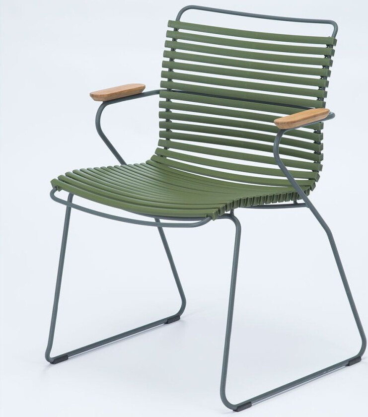 Click Karmstol olivengrønn aluminium