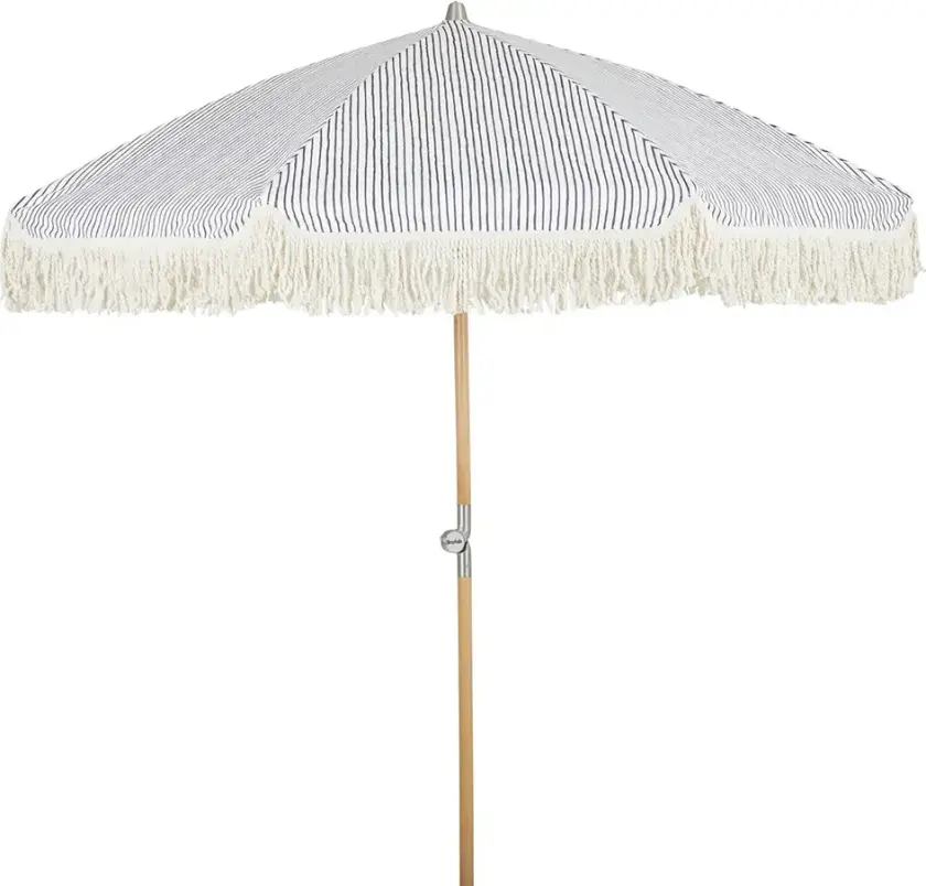 Gatsby parasoll Ø180 cm med grå striper