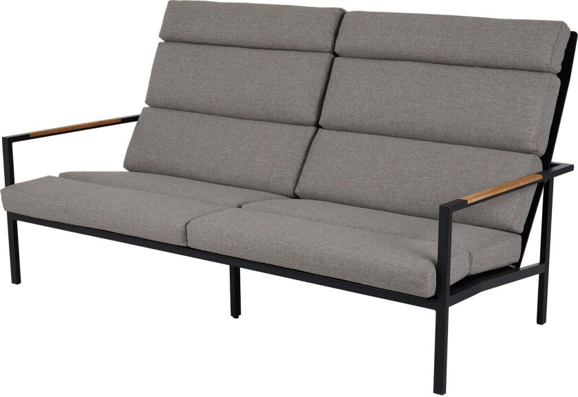 Indus 3-seter sofa svart med pute