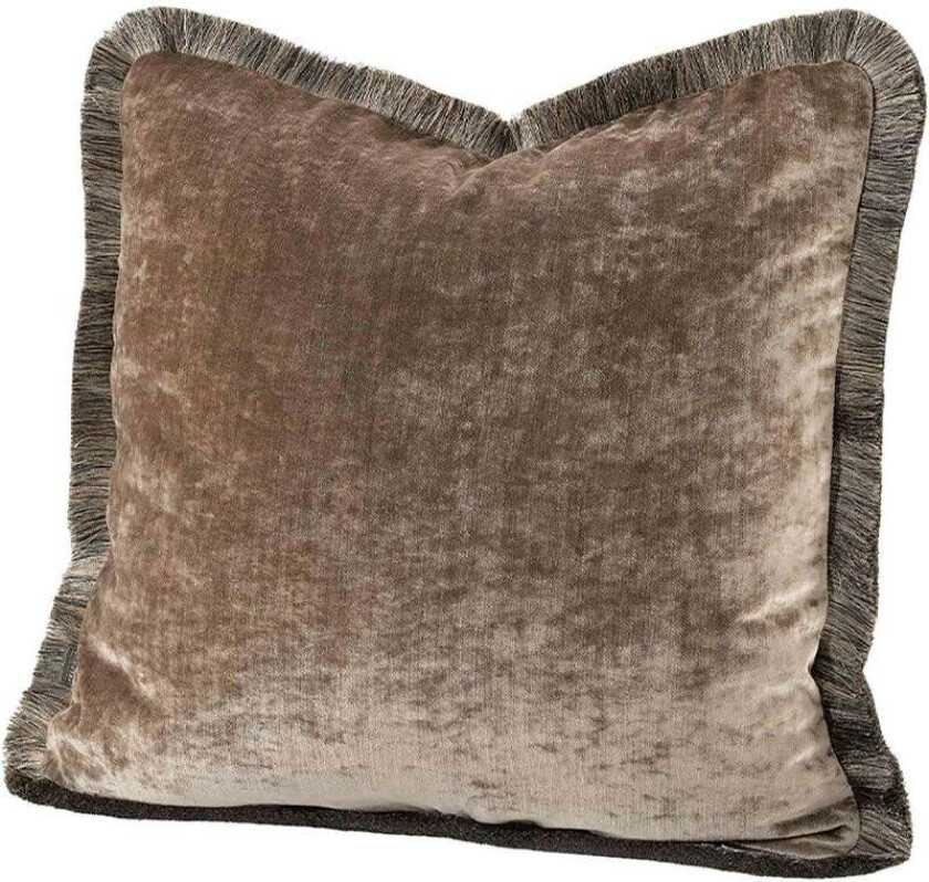 Garda Velvet Beige putetrekk Fringe 50 x 50