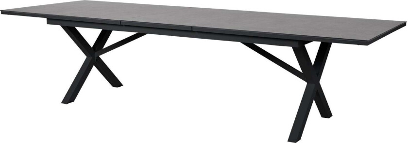 Hillmond uttrekkbart bord 100x238-197 cm svart/grå