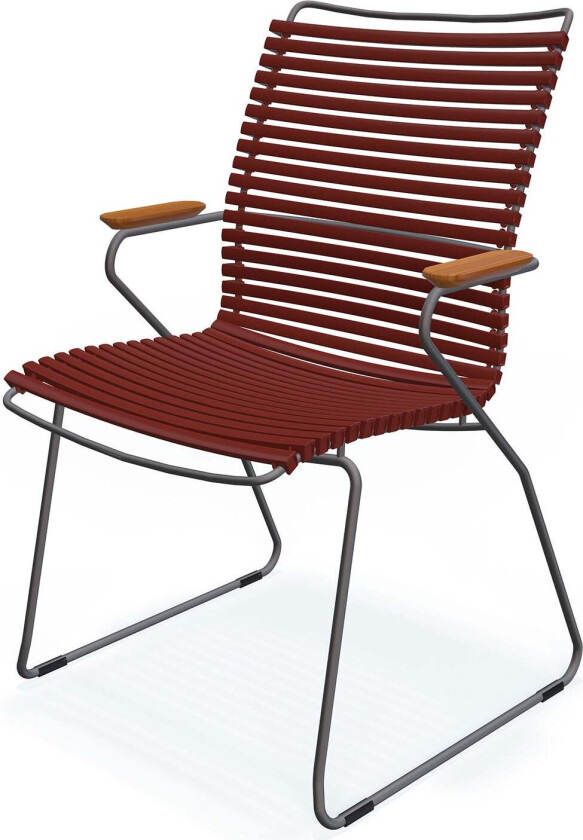 Click lenestol høy paprika/grå bambus