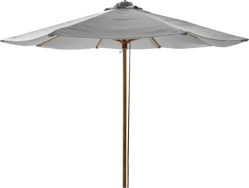 Classic parasoll 300 cm Lysegrå / Teak