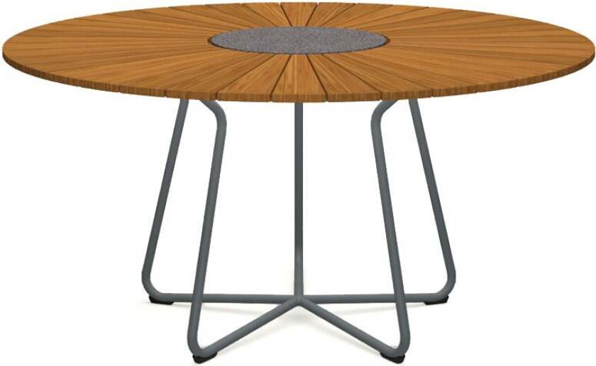 Circle spisebord 150 cm aluminium / bambus