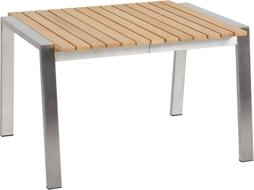Naos salongbord 60 x 60 cm rustfritt stål/teak