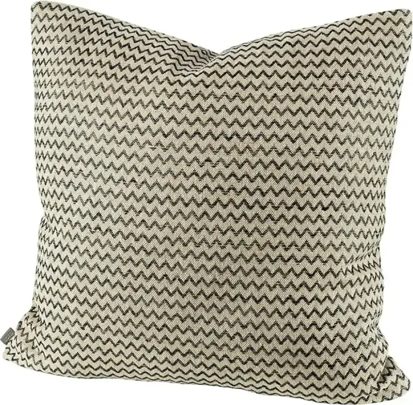 Putetrekk Casa lin/svart 60x40