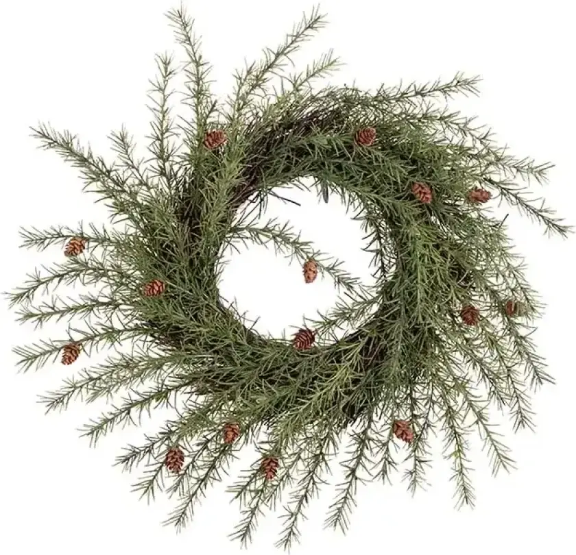 Julekrans med kongler Ø45 cm