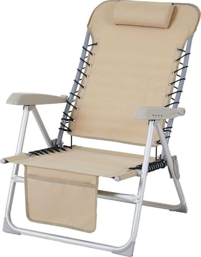 Ulrika strandstol i sølv/sand