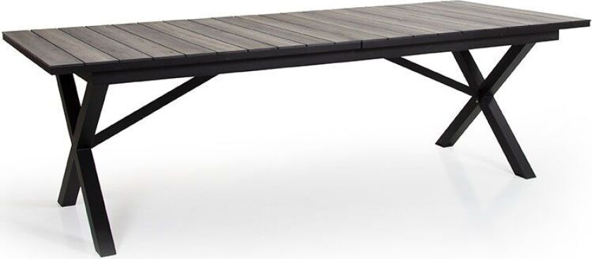 Hillmond uttrekkbart bord 100x238-297 cm svart/natur