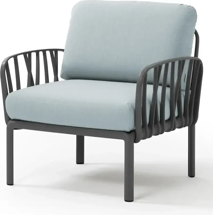 Komodo lenestol Anthracite - Ghiaccio Sunbrella