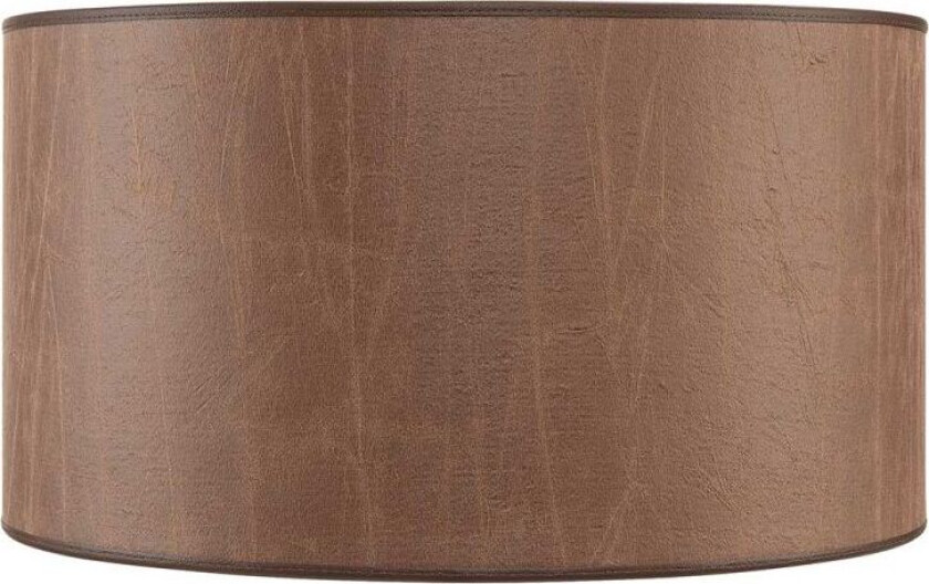 Lampeskjerm Cylinder Medium Leather Brown