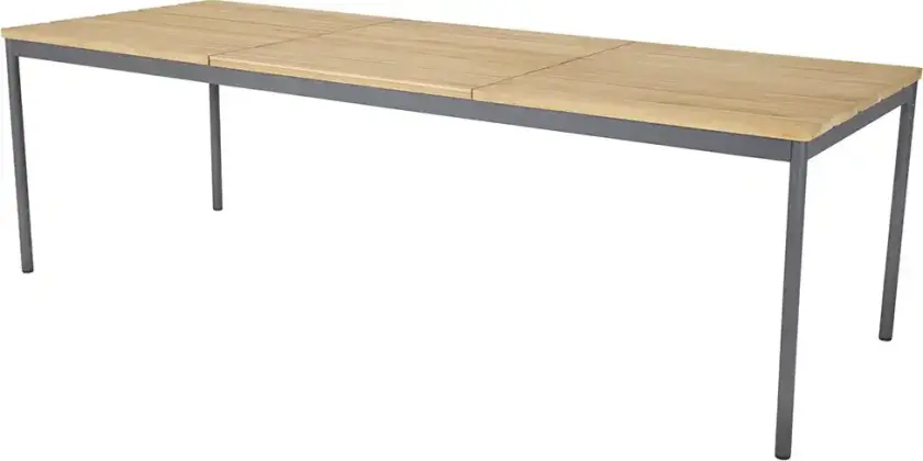 Nox spisebord 90 x 240 cm antrasitt/teak