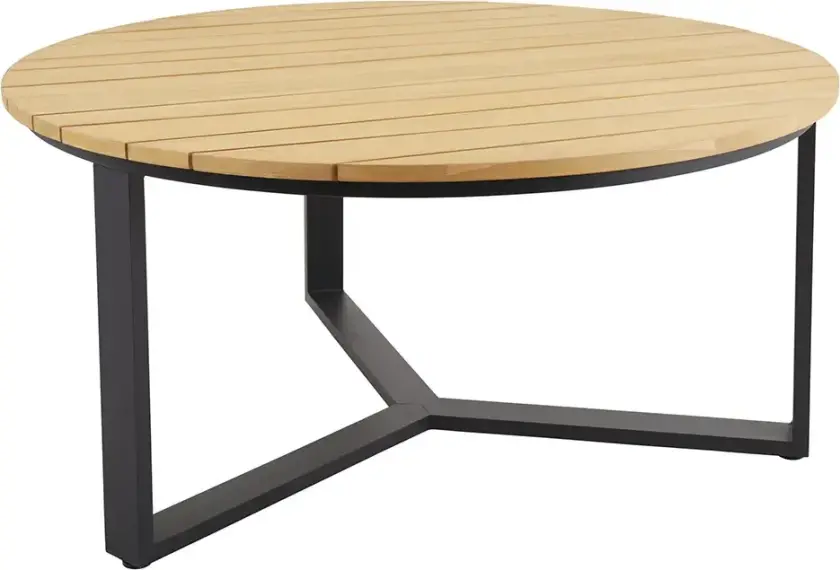 Laurion Spisebord Ø150 cm Teak/svart