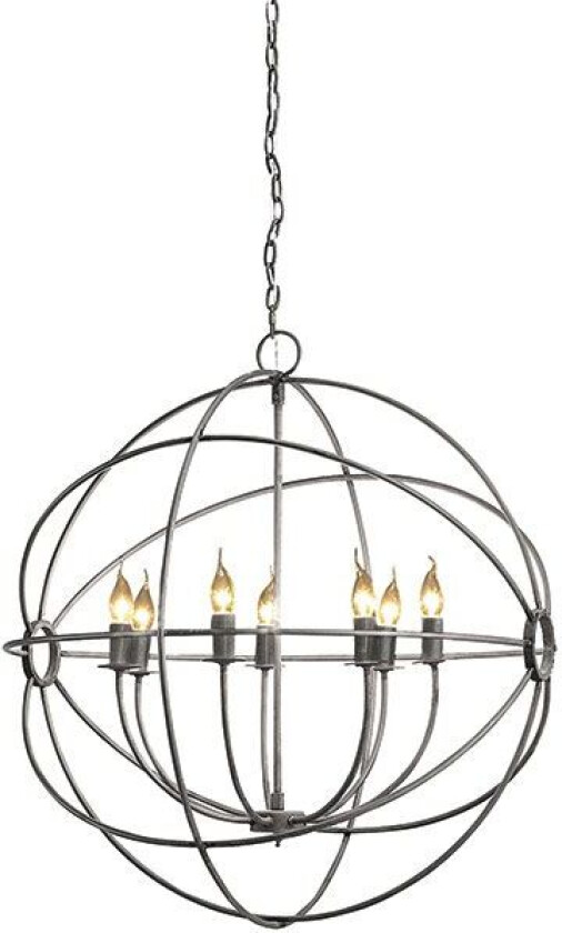 Taklampe Rome Silver 80 cm